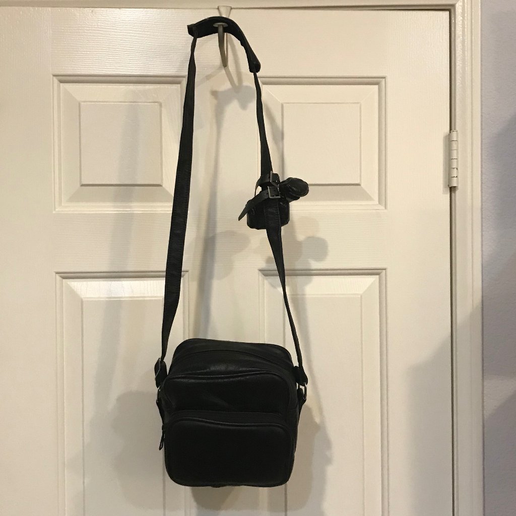 Vintage Black Camera Bag -- Old School!